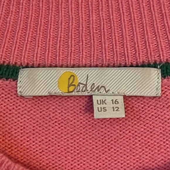 Boden Has Something For You! Lovely Pink & Green Wool/Alpaca Blend-Sweater - Picture 6 of 12